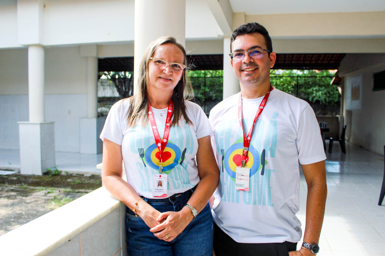 Marina e Juarez, coordenadores do Ceará Sem Fome pela Cáritas Diocesana de Sobral.